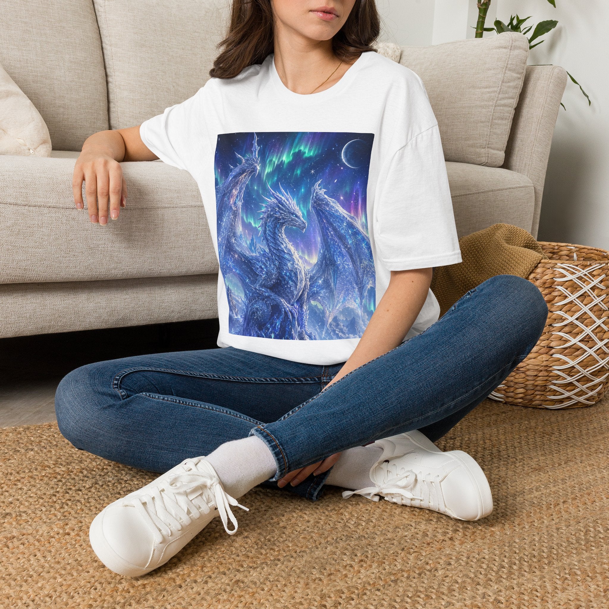Dragon Aurora T-Shirt — Mystic Northern Lights Dragon Graphic Tee
