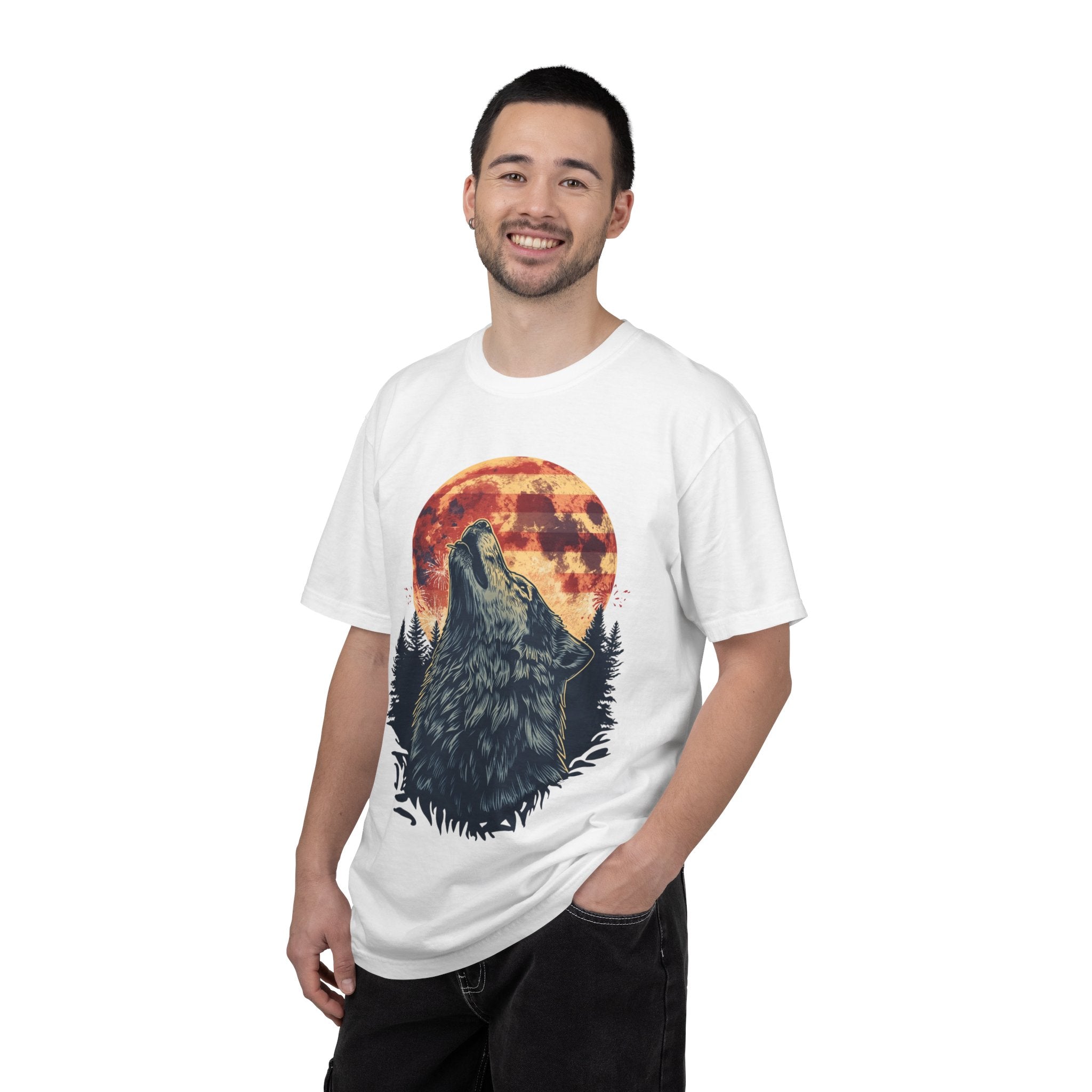 Moonlit Wolf Garment-Dyed Tee | Poppywear