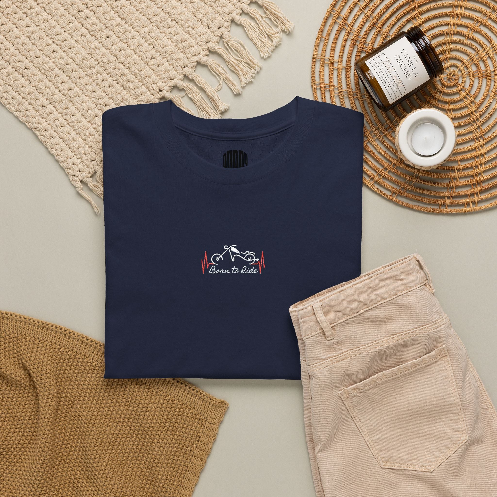 Born to Ride Embroidered Bike Tee