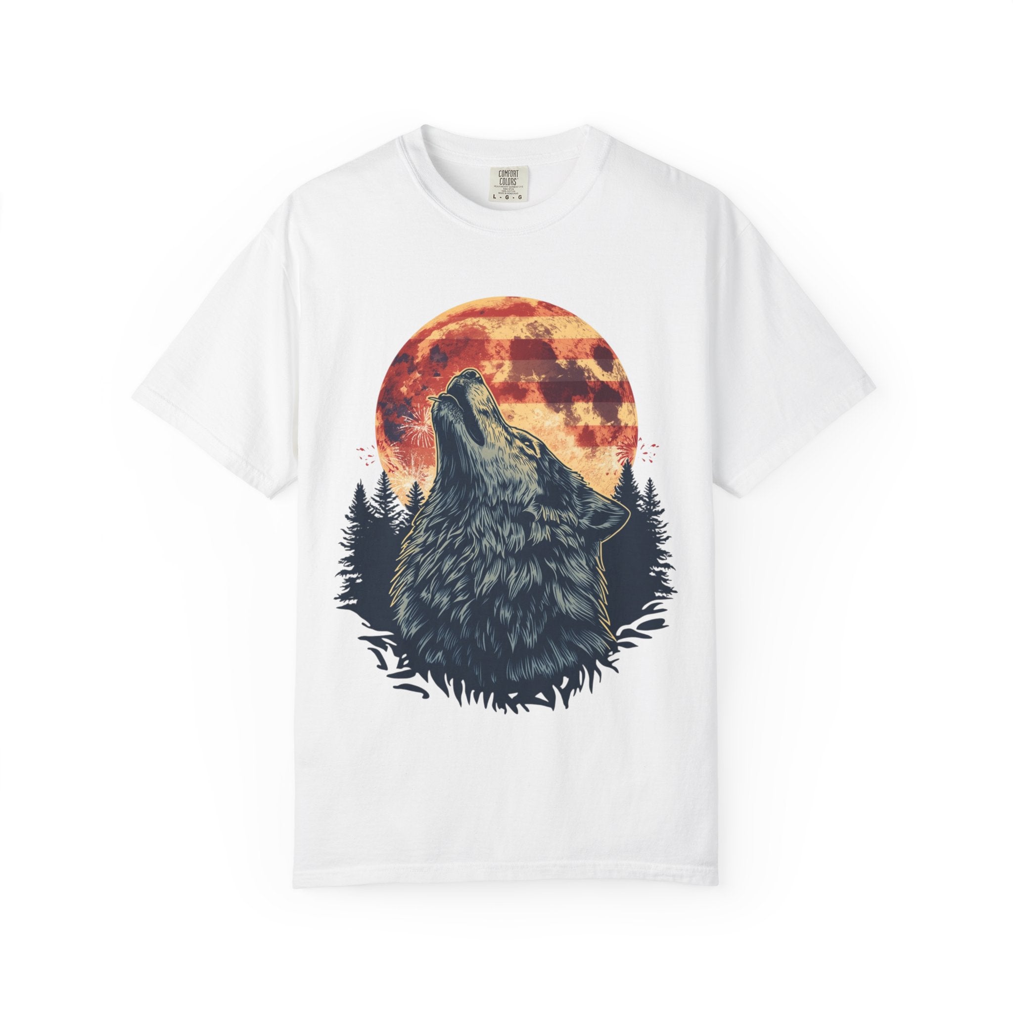 Moonlit Wolf Garment-Dyed Tee | Poppywear
