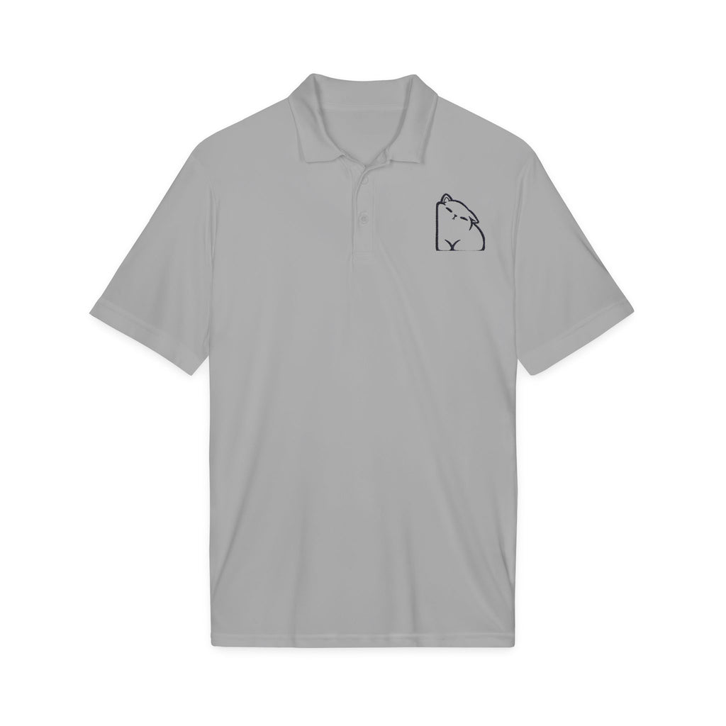 Embroidered Capybara Polo Shirt - Minimal Animal Logo