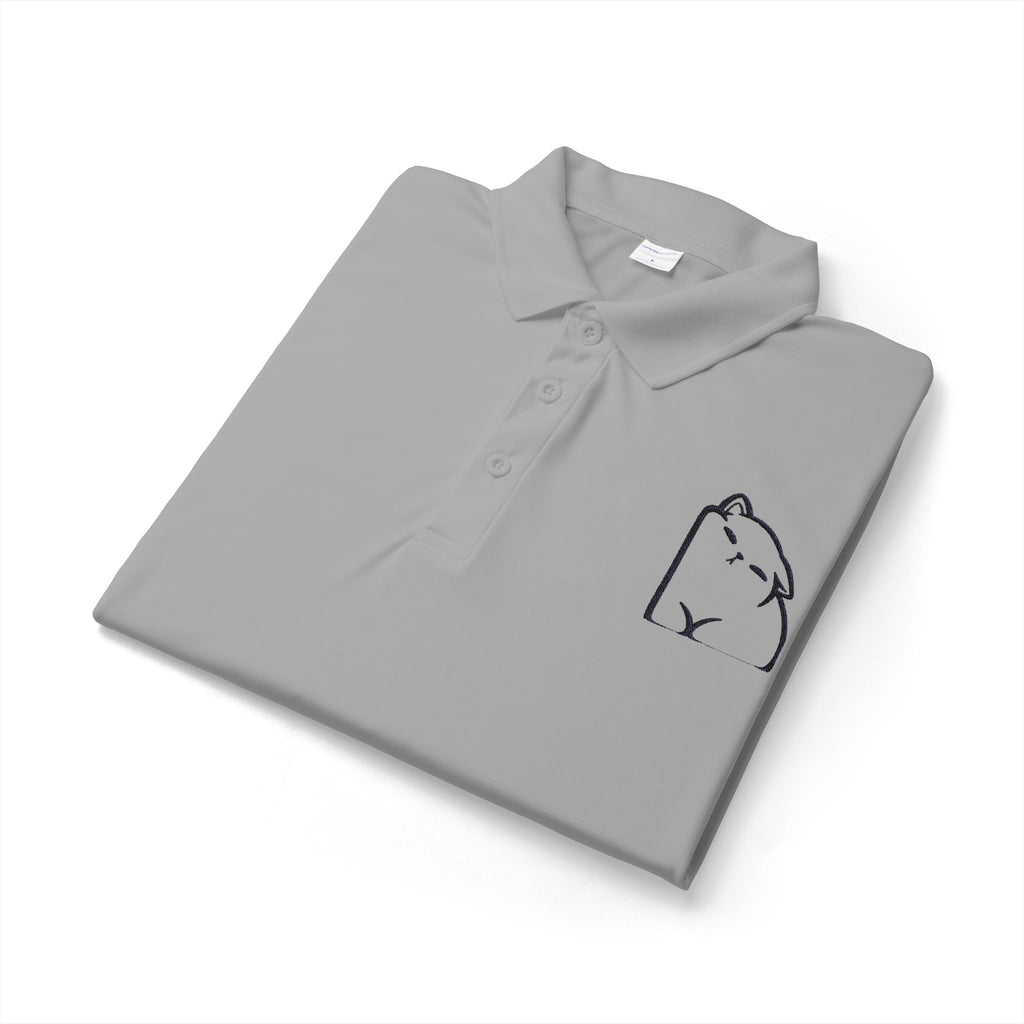 Embroidered Capybara Polo Shirt - Minimal Animal Logo