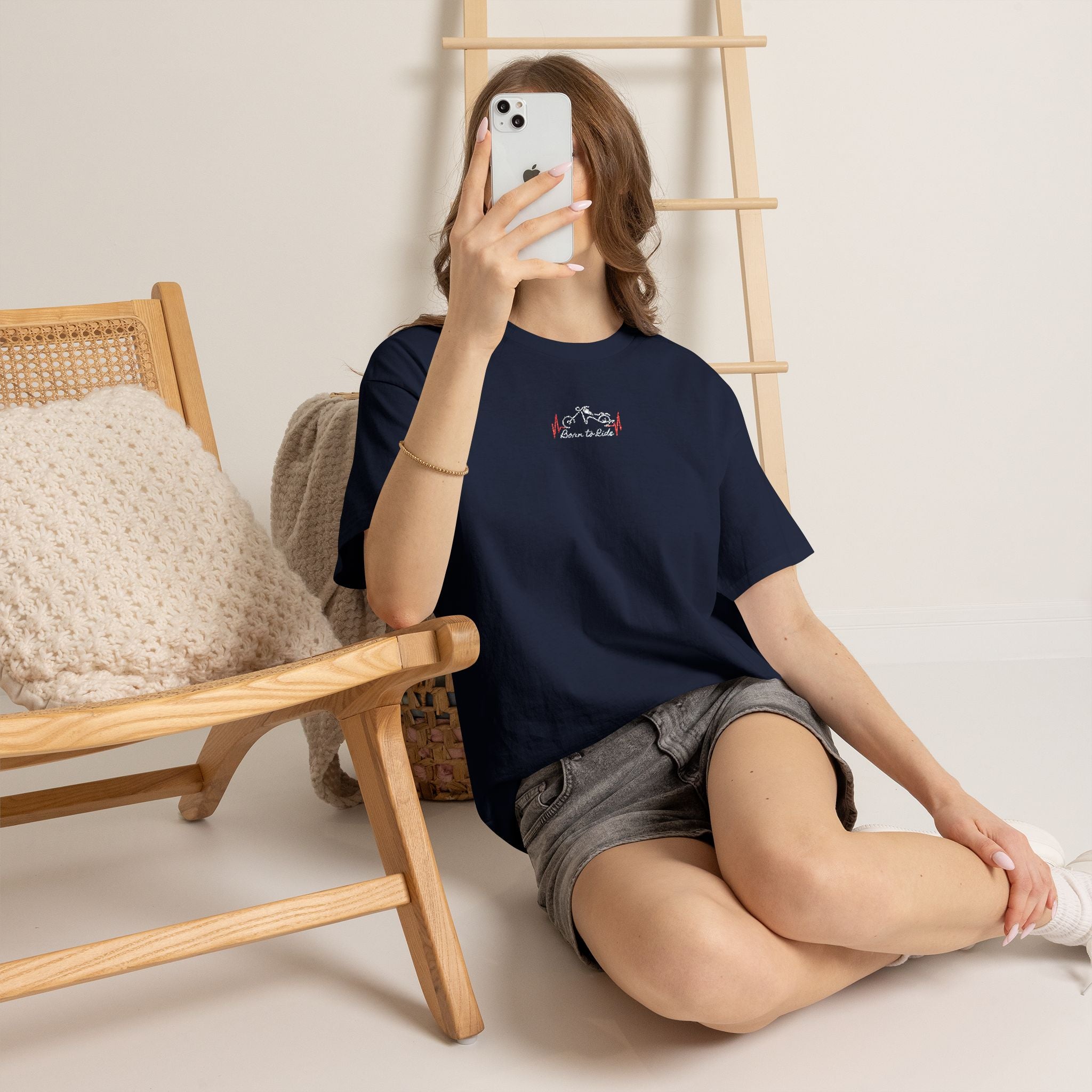 Born to Ride Embroidered Bike Tee