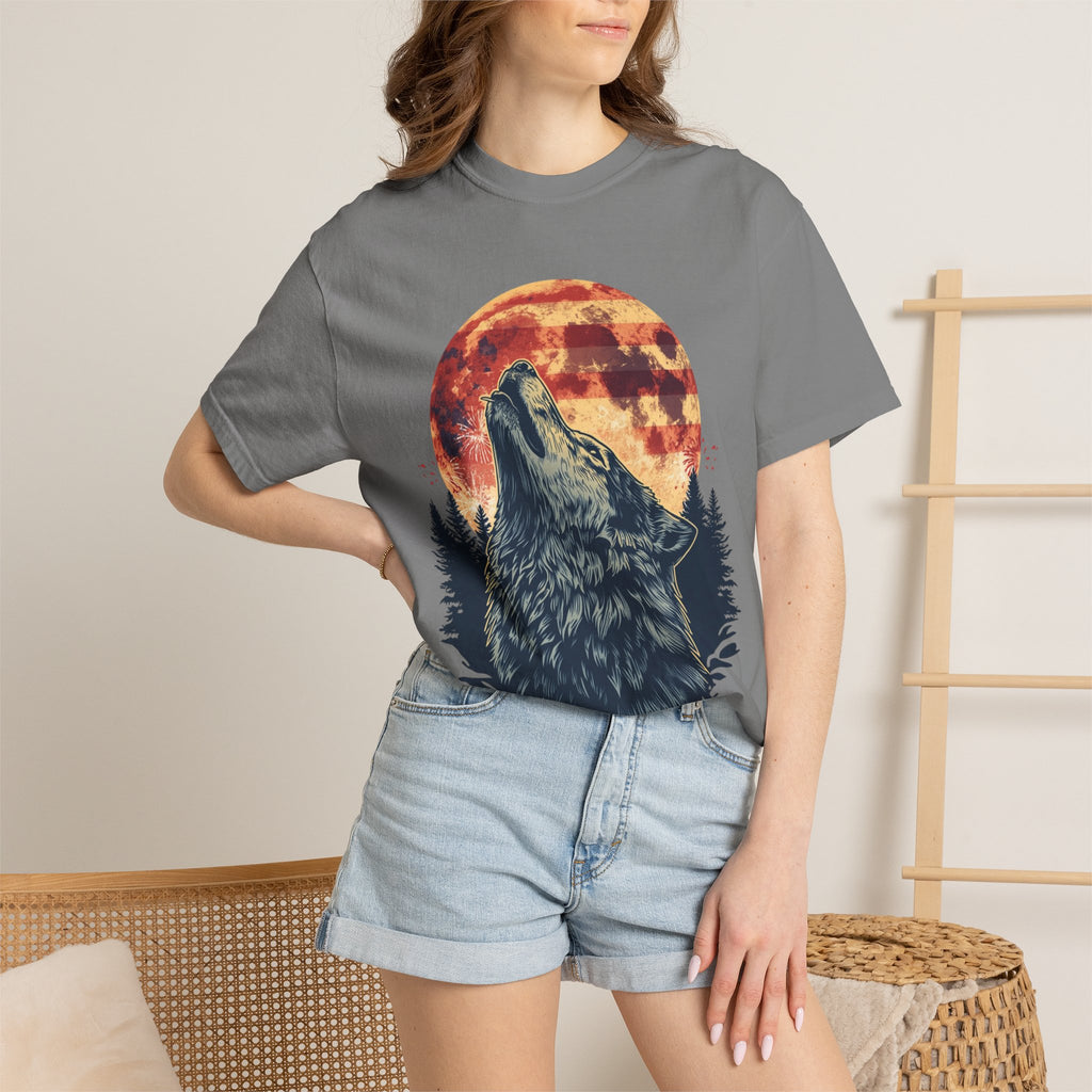 Moonlit Wolf Garment-Dyed Tee | Poppywear