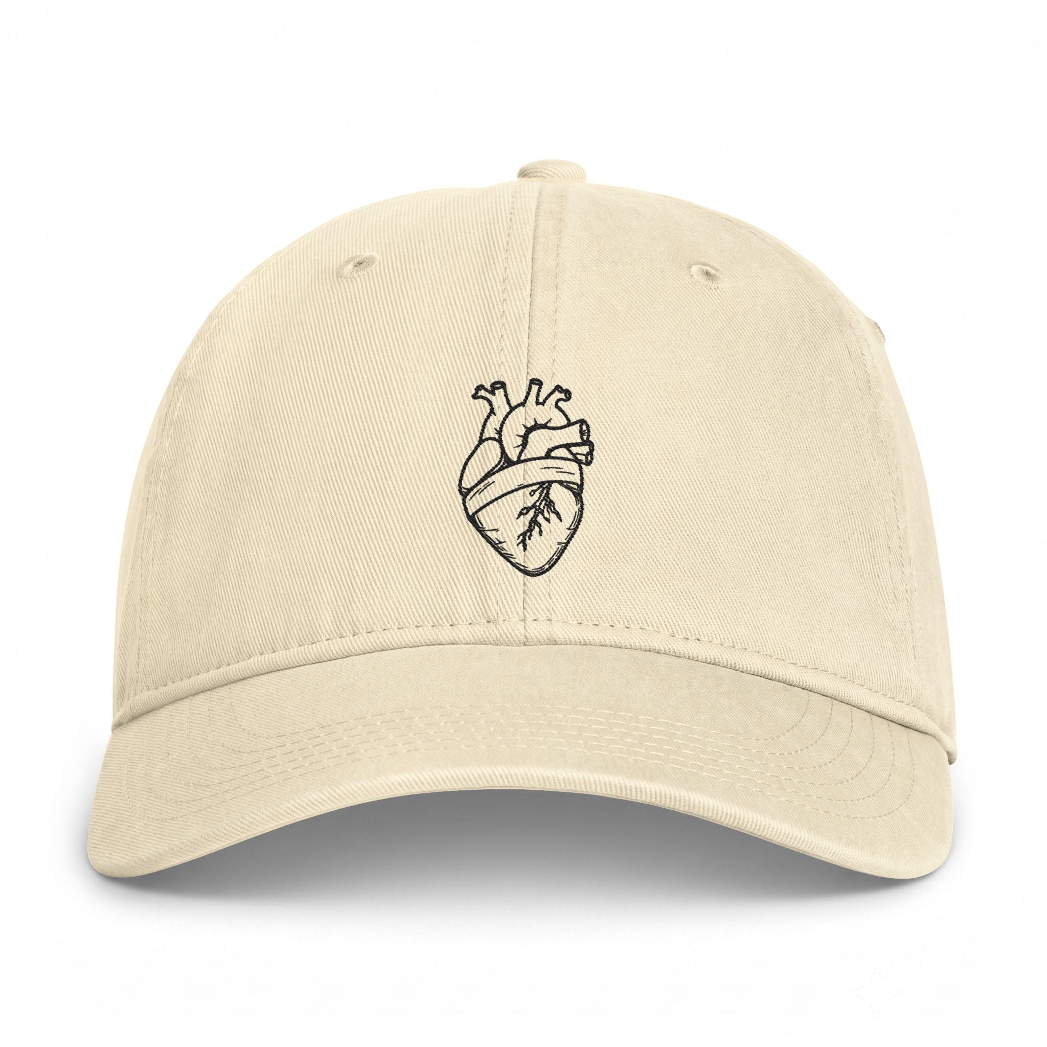 Embroidered Anatomical Heart Cap — Coastal Washed Baseball Hat