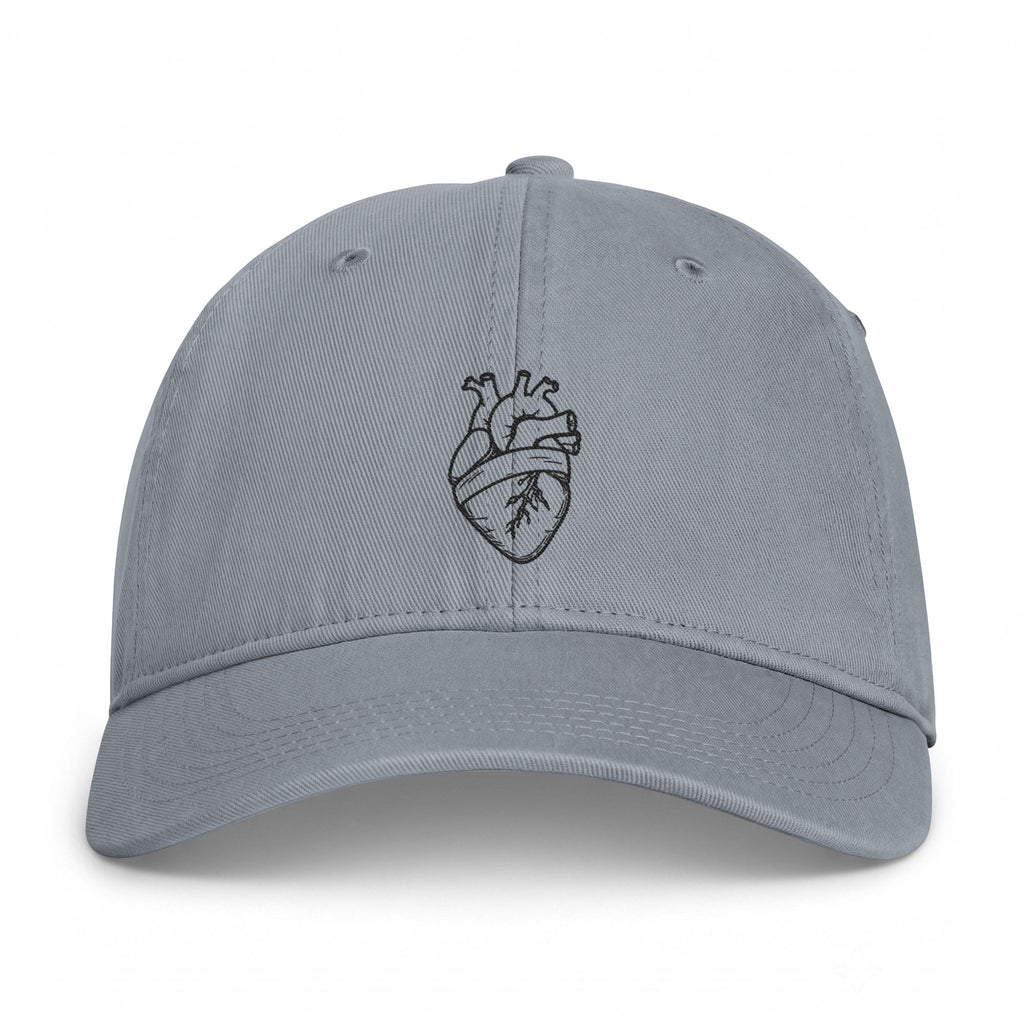 Embroidered Anatomical Heart Cap — Coastal Washed Baseball Hat