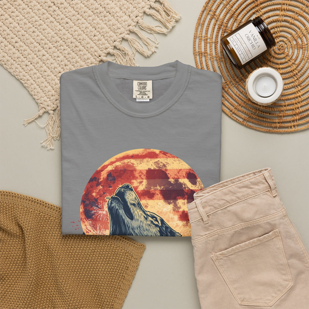 Moonlit Wolf Garment-Dyed Tee | Poppywear