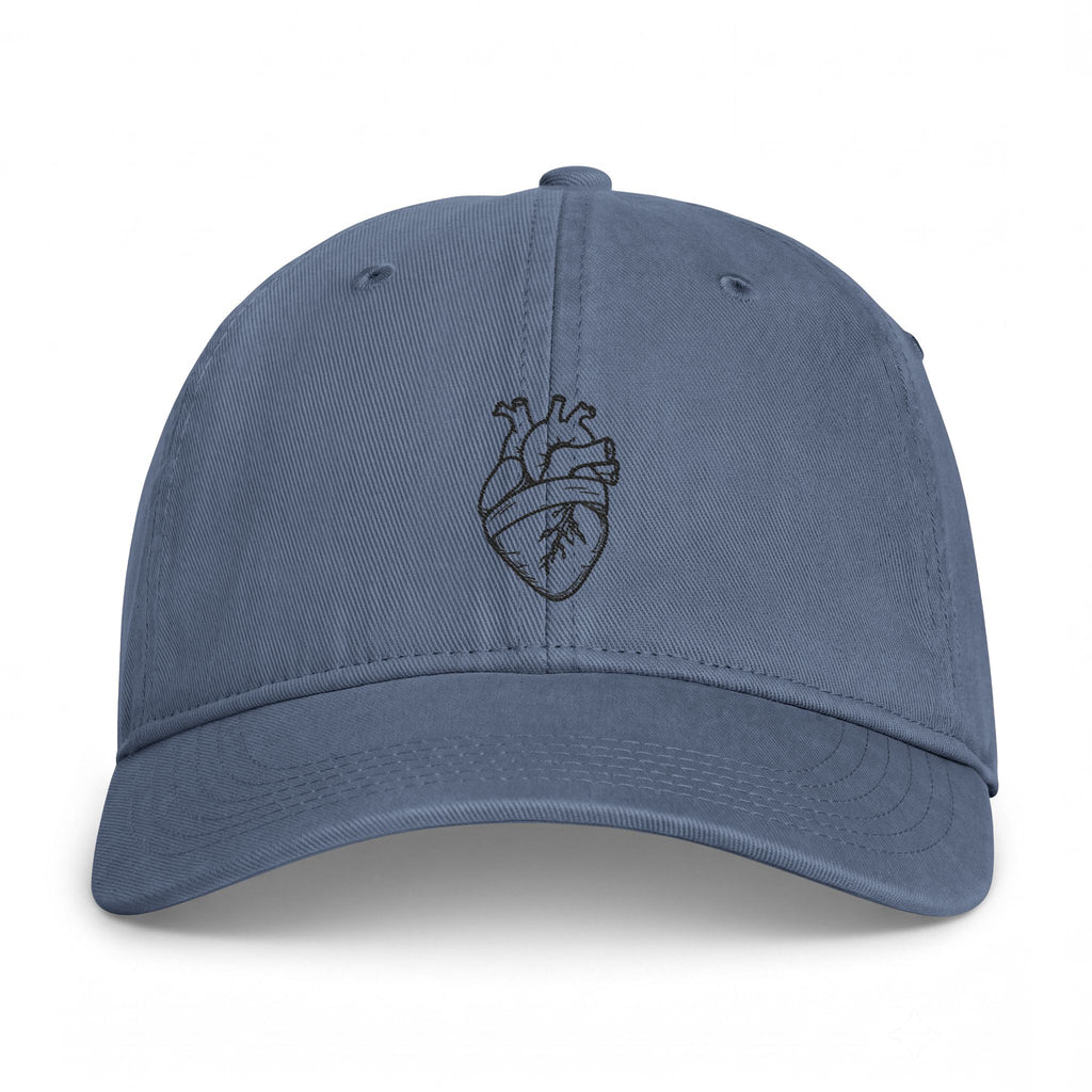 Embroidered Anatomical Heart Cap — Coastal Washed Baseball Hat