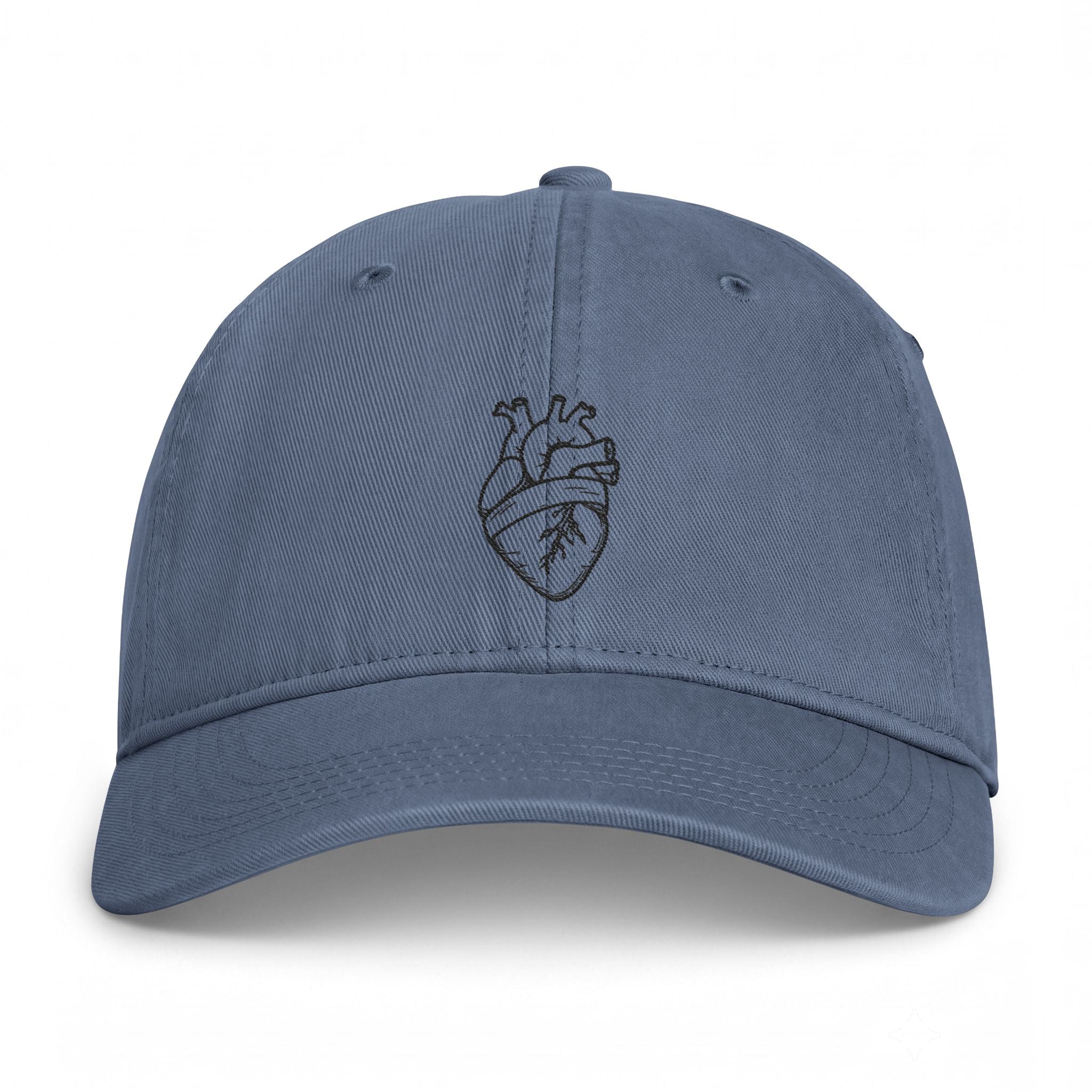 Embroidered Anatomical Heart Cap — Coastal Washed Baseball Hat