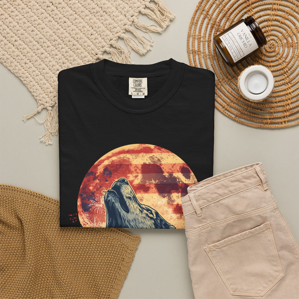 Moonlit Wolf Garment-Dyed Tee | Poppywear
