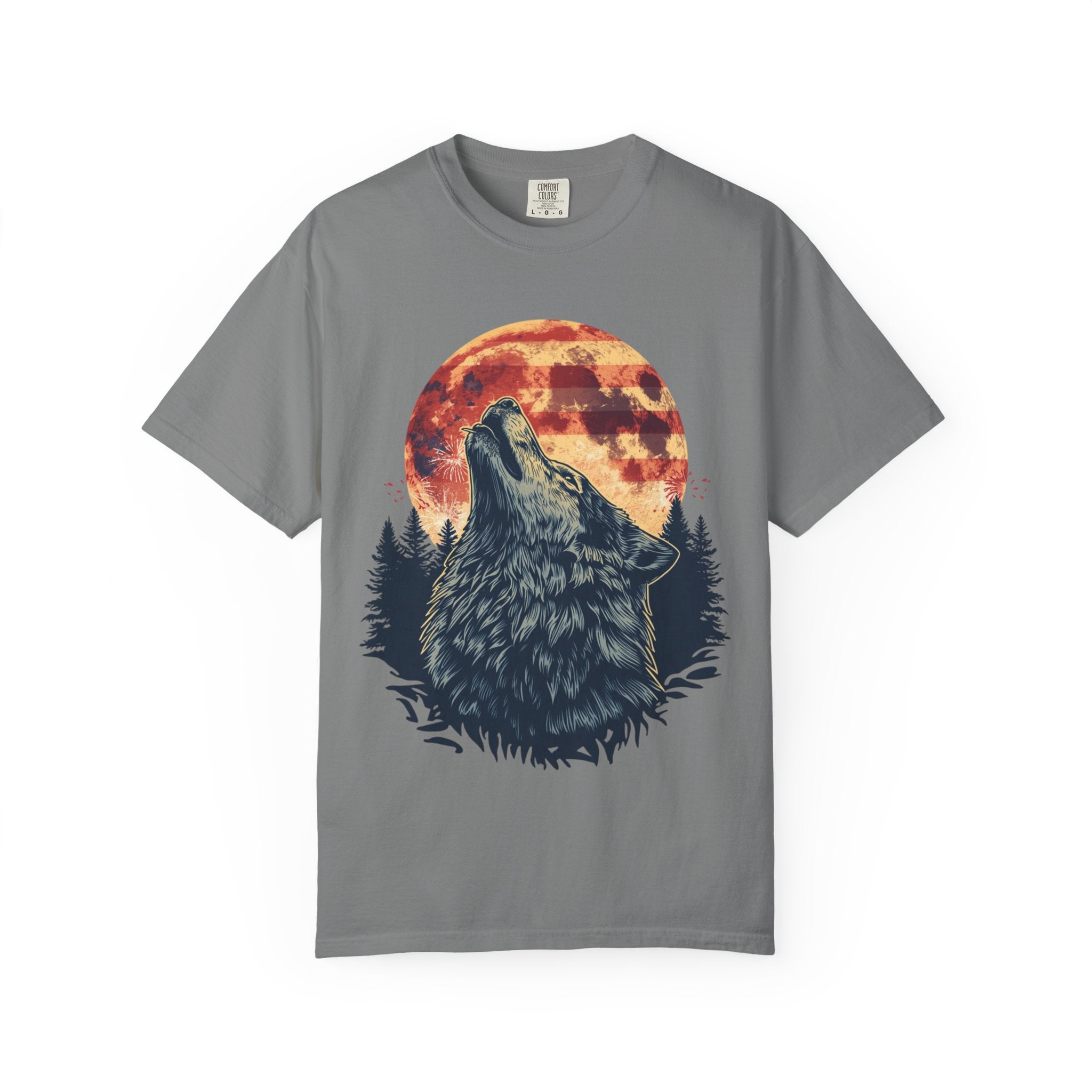 Moonlit Wolf Garment-Dyed Tee | Poppywear