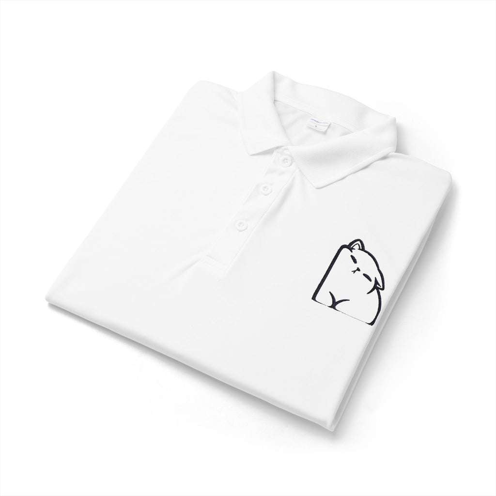 Embroidered Capybara Polo Shirt - Minimal Animal Logo