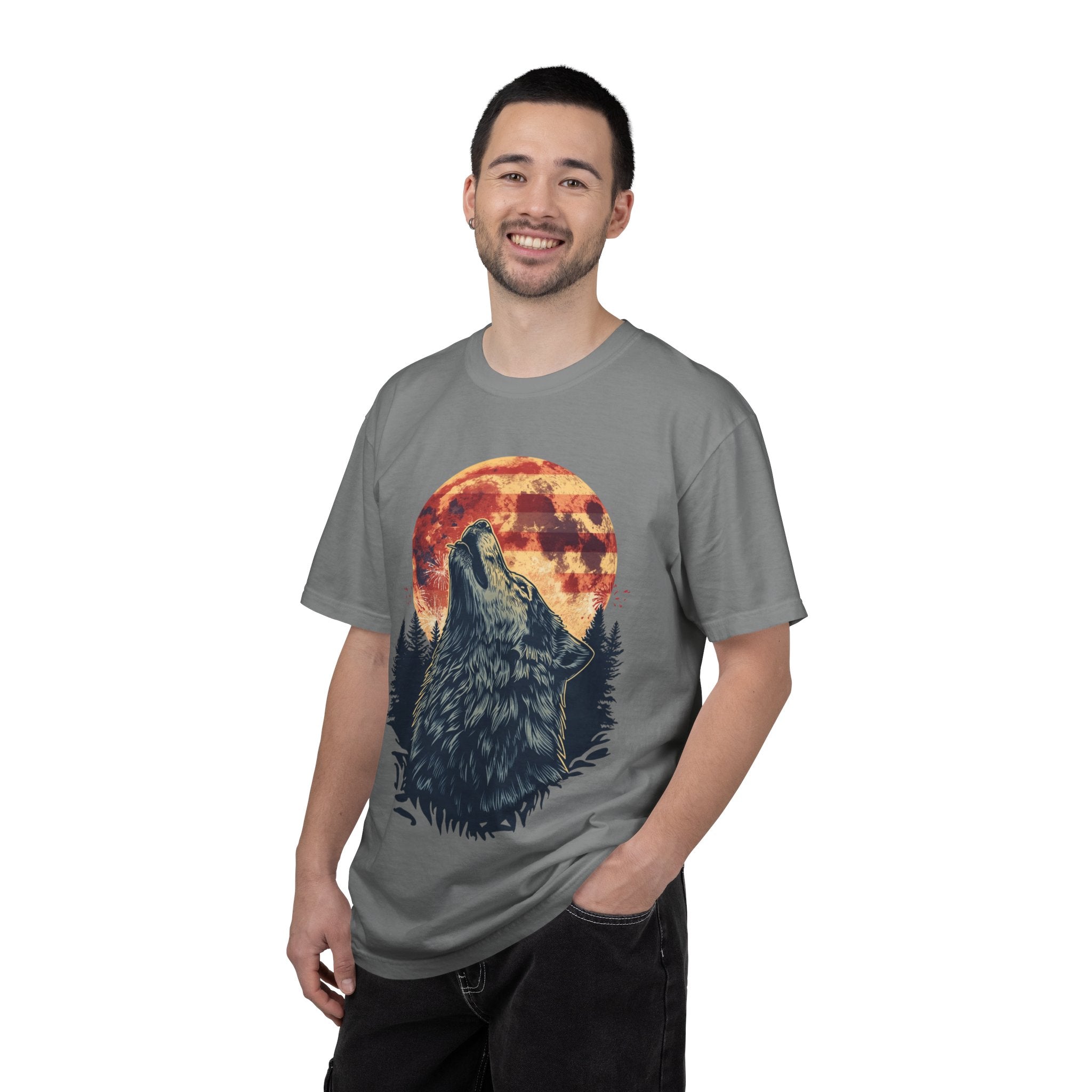 Moonlit Wolf Garment-Dyed Tee | Poppywear