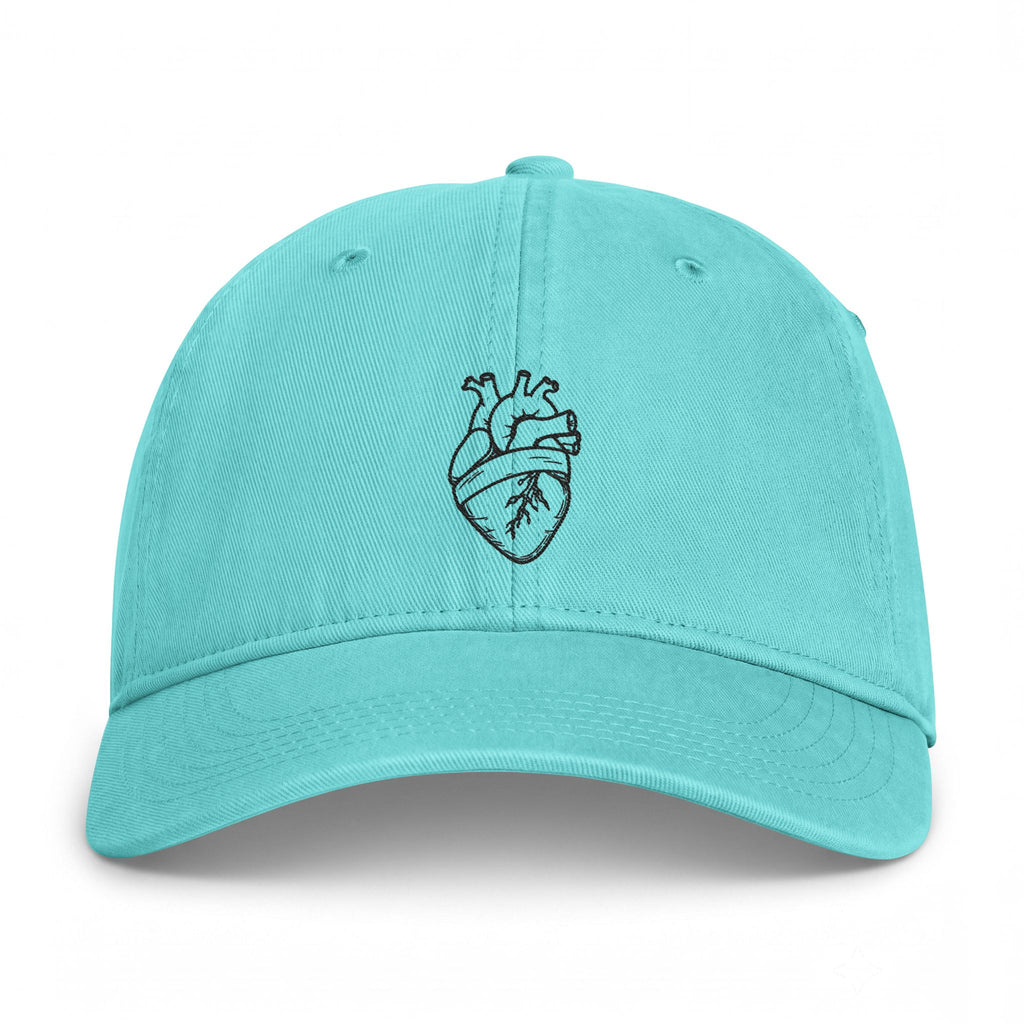 Embroidered Anatomical Heart Cap — Coastal Washed Baseball Hat