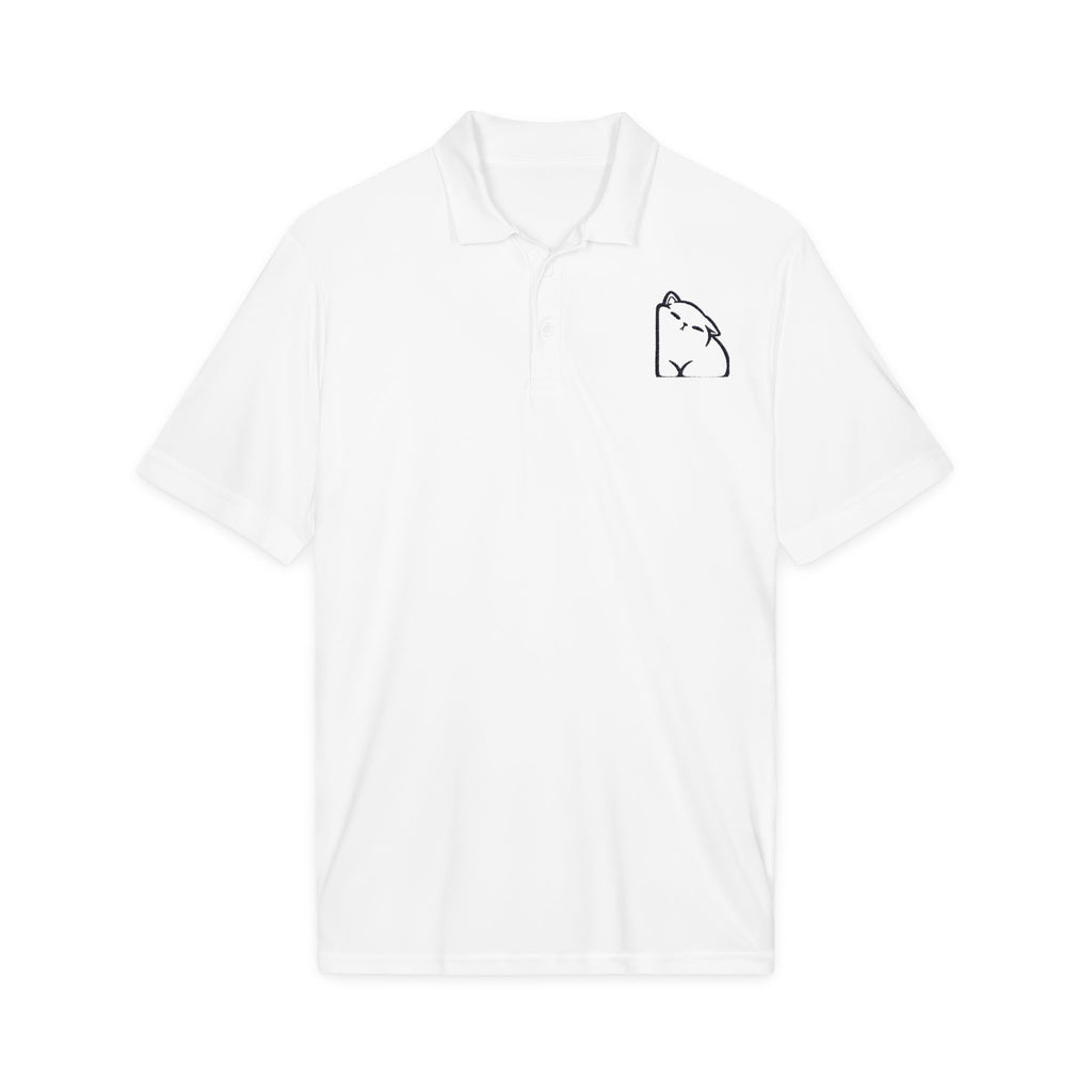 Embroidered Capybara Polo Shirt - Minimal Animal Logo