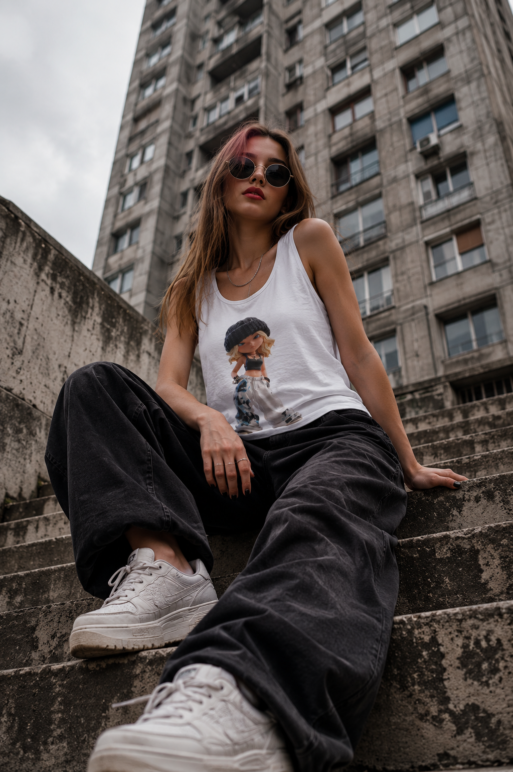 Tank Top — 'Touch Grass (I Did, It's Overrated)' Cute Streetwear Graphic